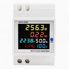 2X 6IN1 Din Rail Monitor Voltage Current Power Factor Active Electric Energy Frequency Meter VOLT AMP AC 250-450V 100A