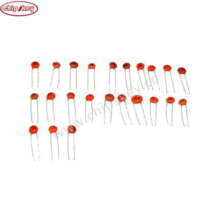 Ceramic chip capacitor Kits ,10pcs of 23kinds : 6PF 10PF 15PF 20PF 22PF 30PF 33PF 75PF 68PF 82PF 101PF 102PF 103PF 104PF 151PF 201PF 221PF 222PF 223PF 331PF 332PF 333PF 471PF 472PF 473PF 562PF 682PF