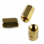 6MM Hexagon Brass Cylinder - Golden