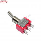 Red toggle switch MTS-103 3 feet 3 files opening 6MM ON-OFF-ON