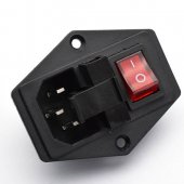 AC Power Socket 250V 15A With Fuse/Light/Switch