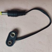 9V battery buckle power connection cable With 5.5*2.1 DC Plug T Type Black Cable