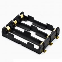 3X 18650 Series smt smd Batteries Holder Box Storage Case Container With Bronze Pins Drop Ship