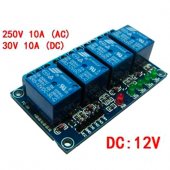 4 Channels 12V Low Level Relay Shield With LED