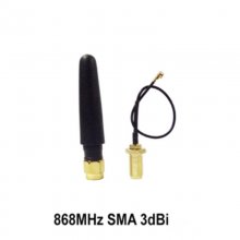 ANT0003 868MHz antenna 3dBi SMA Male Connector antena + 10cm SMA/u.FL Pigtail Cable(Inner screw inner Hole + 10CM antenna Outer screw inner needle)