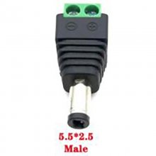 Male DC Connector 5.5*2.5mm Male Power Jack Adapter Plug