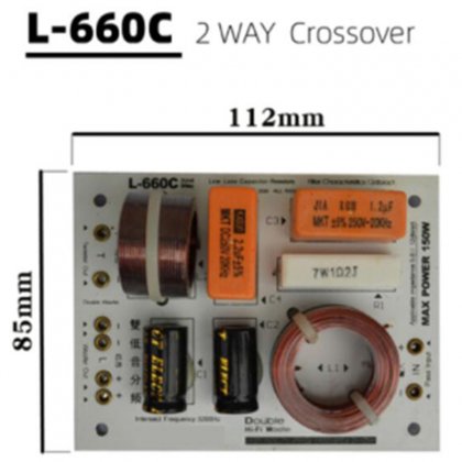 L-660C HIFIDIY LIVE Hi-Fi 2 Way 3 speaker Unit (tweeter + mid +bass ) Speakers audio Frequency Divider Crossover Filters L-380C