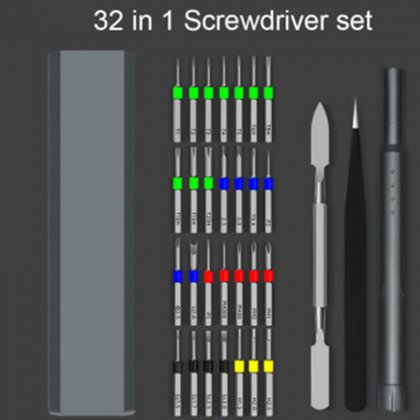 32 in 1 Screwdriver Set / Multifunction screwdriver set S2 Phillips slotted Precision Screw driver bit Mobile notebook maintenance tool hand tools