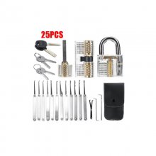 Unlocking Locksmith Practice Lock Pick Key Extractor Padlock Lockpick Tool Kits 25pcs