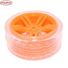 Rubber wheel TT motor tire 65*27mm Orange