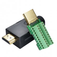 HDMI Breakout Terminals Board Solderless Connector With Black Plastic Cover
