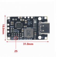 Type-C USB 2S BMS 15W 8.4V 12.6V 1.5A Lithium Battery Charging Boost Module With Balanced Support Fast Charge With Indicator