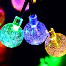 Solar Lamps 4.8M 20LEDs Crystal Ball luz Waterproof Colorful Warm White fairy light Garden Decoration Outdoor solar led string