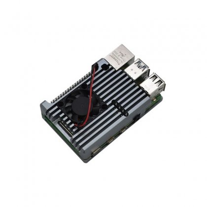 Raspberry pi 4 metal heatsink gray with 1 fan