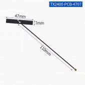 2.4G/2.5dBi/47*7mm 2.4 GHz Wifi Antenna IPEX 2.4GHz Embedded Antennas for Router Aircard Aerial 5.8GHz for Internet Signal IPX 5G Antenne