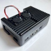 Raspberry pi 4 case with 2 fan