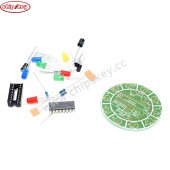 Fun 4017 colorful sound-activated rotating LED lights, circuit board making diy kit, electronic diy making parts(Spare parts)