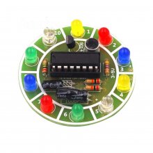 Fun 4017 colorful sound-activated rotating LED lights, circuit board making diy kit, electronic diy making parts(Spare parts)