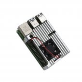 Raspberry pi 4 metal heatsink silver with 1 fan