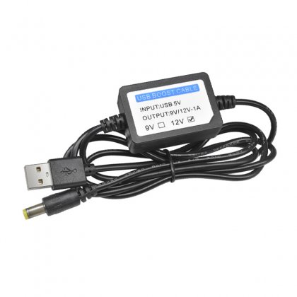 USB Charge Power Boost Cable DC 5V to 12V 1A 2.1x5.5mm Step UP Converter Adapter USB Cable with Boost Component