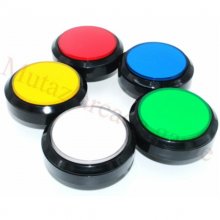 Yellow 100mm Flat Round 12V illuminated LED arcade Push Button with Microswitch For JAMME MAME DIY Games Cabinets Vending machine