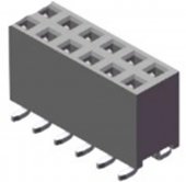 2*6P 2.54MM Double Row SMD Female Socket