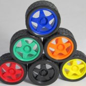 65MM Blue Green Orange Red Black Yellow Wheel