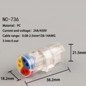 NC-736 Quick Wire Connectors Push in cable wiring cable