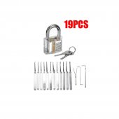 Unlocking Locksmith Practice Lock Pick Key Extractor Padlock Lockpick Tool Kits 19pcs