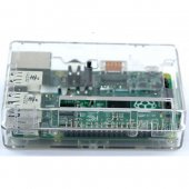 Raspberry PI 2 B+ Square Case Black Transparent