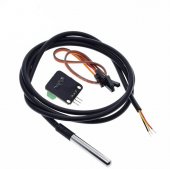 DS18B20 Temperature Sensor Module Kit Waterproof 100CM Digital Sensor Cable Stainless Steel Probe Terminal Adapter For Arduino