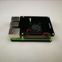 Single Fan+ 2 Black Layer Acrylic Case for Raspberry PI 4