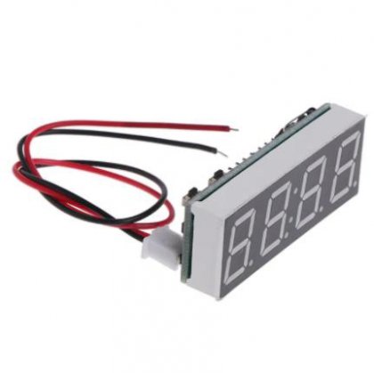 Red 12V 5-24V Electronic Voltmeter Thermometer Clock for Car Auto LED Monitor Module