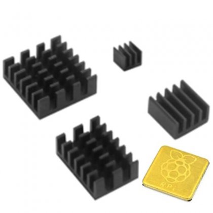 4pcs balck and 1pc golden heatsink for Raspberry Pi4