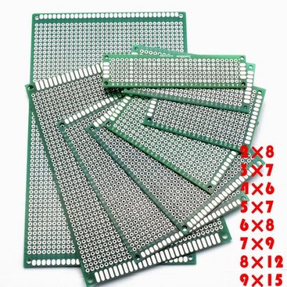 2x8 3x7 4x6 5x7 6x8 7x9 8x12 9x15 Double Side Prototype PCB