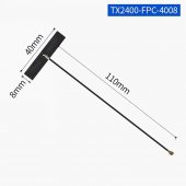2.4G/2.5dBi/40*8mm 2.4 GHz Wifi Antenna IPEX 2.4GHz Embedded Antennas for Router Aircard Aerial 5.8GHz for Internet Signal IPX 5G Antenne