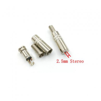 2.5mm Jack Stereo Plastic Female Inline Socket Solder Connectors adapter