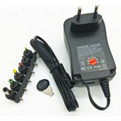 30W multi-function adapter power charger voltage adjustable 3V to 12V with 6 adapters with USB , EU Adapter