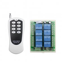Universal remote control, 12V, 8 channels, 8 buttons, 433 MHz