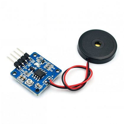 Vibration Switch Module 5.0V DC AD/DO 0.8 x 0.8in Piezoelectric Vibration Tapping Sensor Module