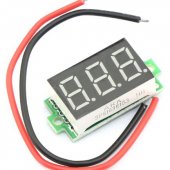 0.36 3.2-30V Small Voltmeter Digital Battery Tester DC Volt Meter panel Voltage Electric Measure 2-Wires