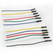 1 Head Dupont Female/another head 0.5cm Tinned ,25cm 24awg Cable (Red/Yellow/Blue/Green/White/Grey/Black/Purple/Orange)