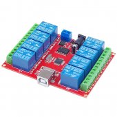 USB Control Switch 8-Channel 12V Relay Module