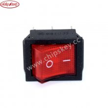 KCD4 Round Switch/ Red I/O Switch /6pins 2Positions 15A 250V Switch