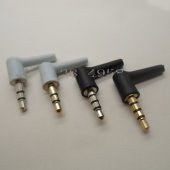 Black 3.5mm Audio plug, 3-section plug AUX line terminal
