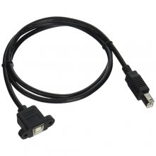 USB 2.0 B Female to B Male Panel-Mount Cable 30CM