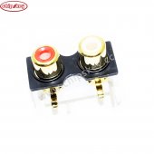 Double Lotus Gold Plated Socket Audio RCA AV