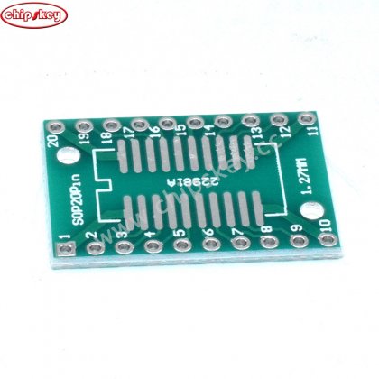 SOP20 SSOP20 TSSOP20 patch to inline DIP 0.65/1.27mm adapter board