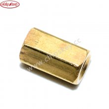 8MM Hexagon Brass Cylinder - Golden