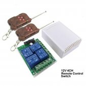 DC12V 4CH wireless remote control switch/intelligent relay receiver 10A relay/instantaneous/alternating/interlocking working mode CAN switch/433MHz easy to install/DC12V